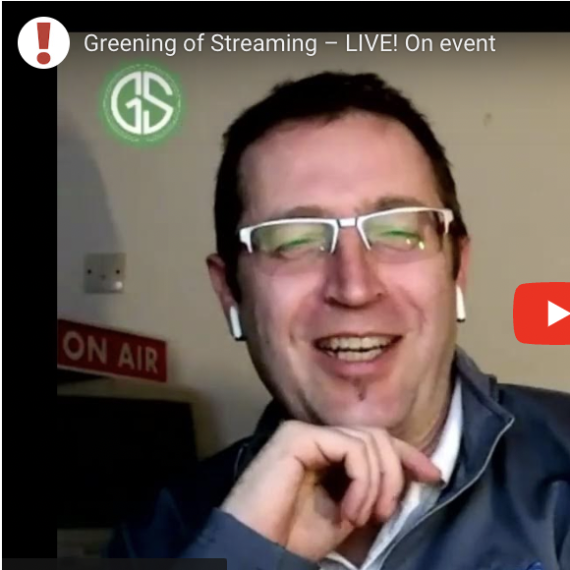 Sustainability in Streaming replay with Dom Robinson and Neil Howman LIVE! On event